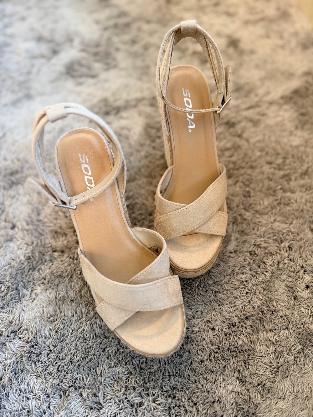 Soda Heel Platform Sandals